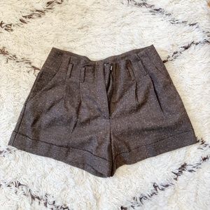 Forever 21 pintuck herringbone shorts